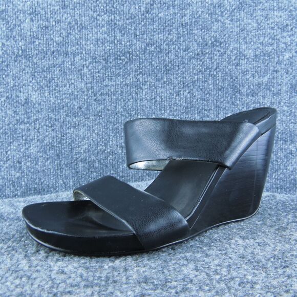 Calvin‎ Klein Frolic Women Slide Sandal Shoes Black Synthetic Size 6 Medium - Picture 1 of 10